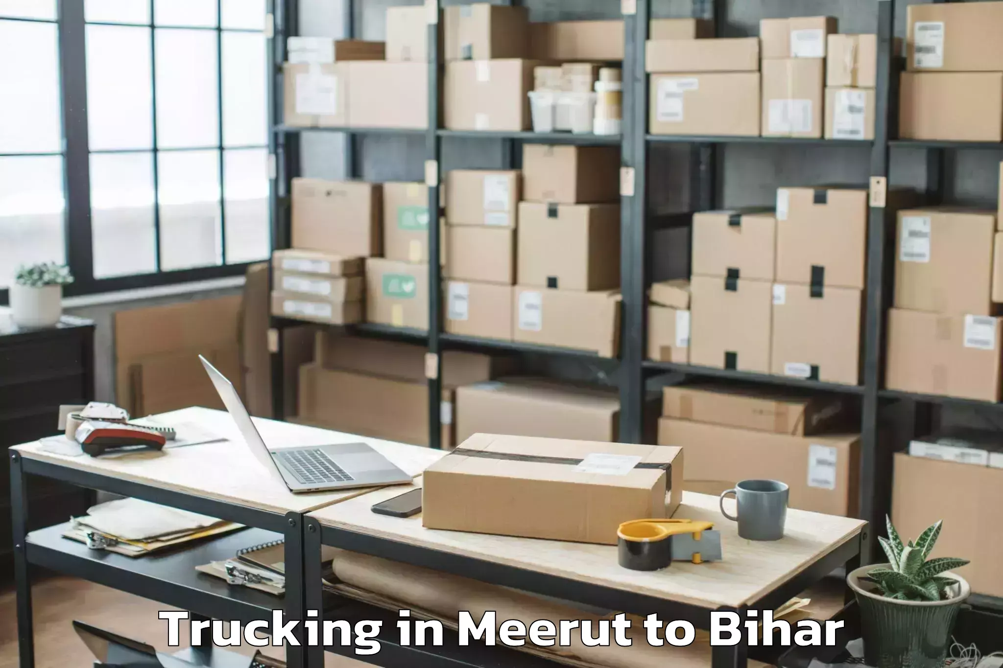 Easy Meerut to Athmal Gola Trucking Booking